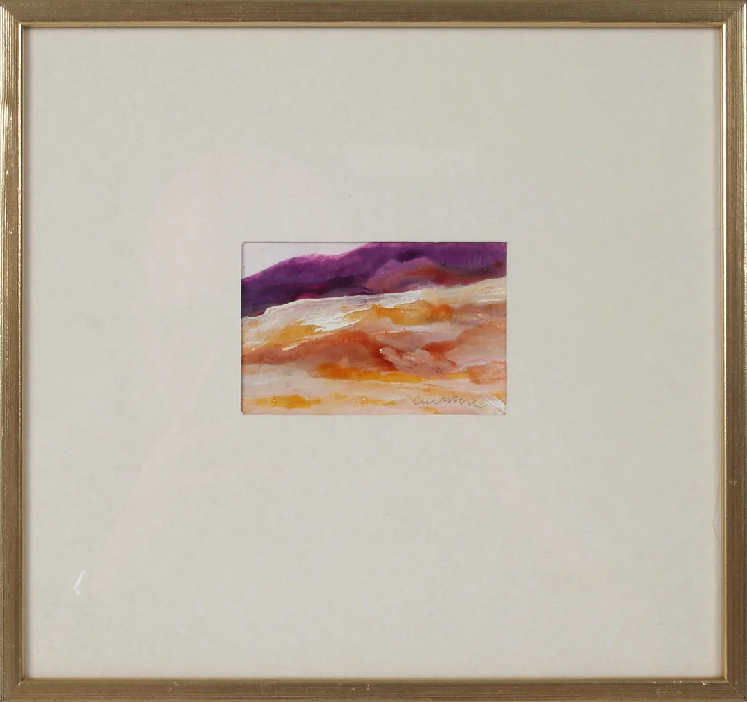CURT AGGE. Landskapsmotiv, gouache, signerad. — Paintings — Stadsauktion Sundsvall