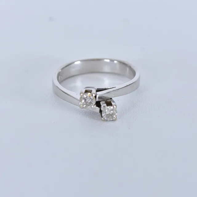 DIAMANTRING, 0,24ct, vitguld 18K.