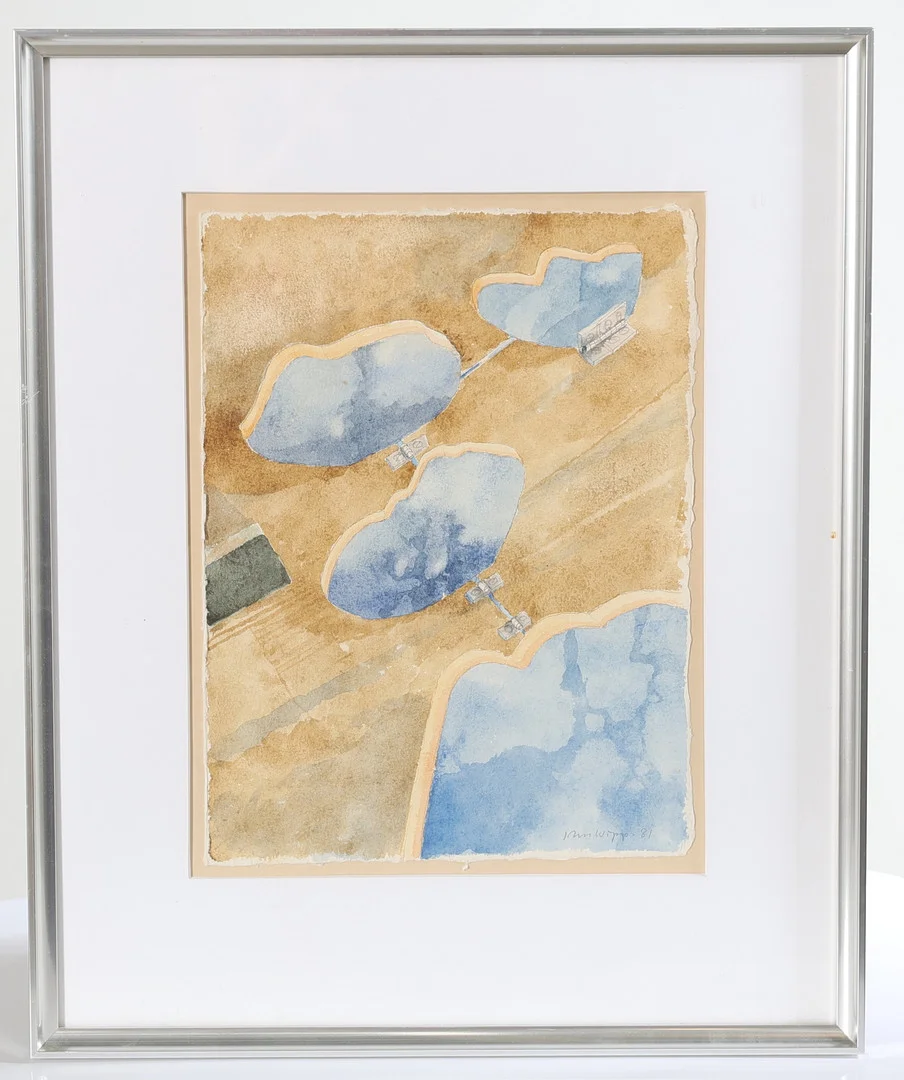 JOHN WIPP. akvarell på papper, signerad & daterad -81. — Paintings — Gomér & Andersson Nyköping