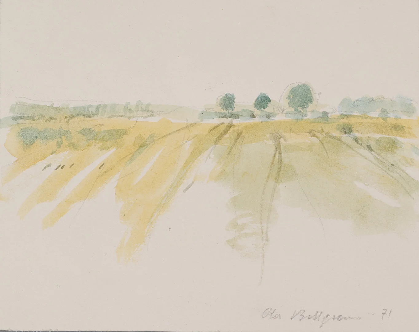 OLA BILLGREN. Landskap, akvarell, signerad och daterad -71. — Paintings — Garpenhus Auktioner