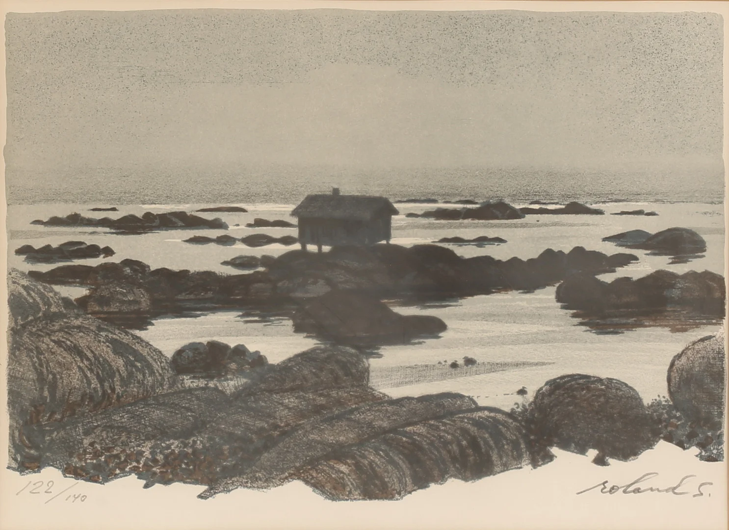 ROLAND SVENSSON. Färglitografi, signerad och numrerad. — Engravings & Prints — RA Auktionsverket Norrköping