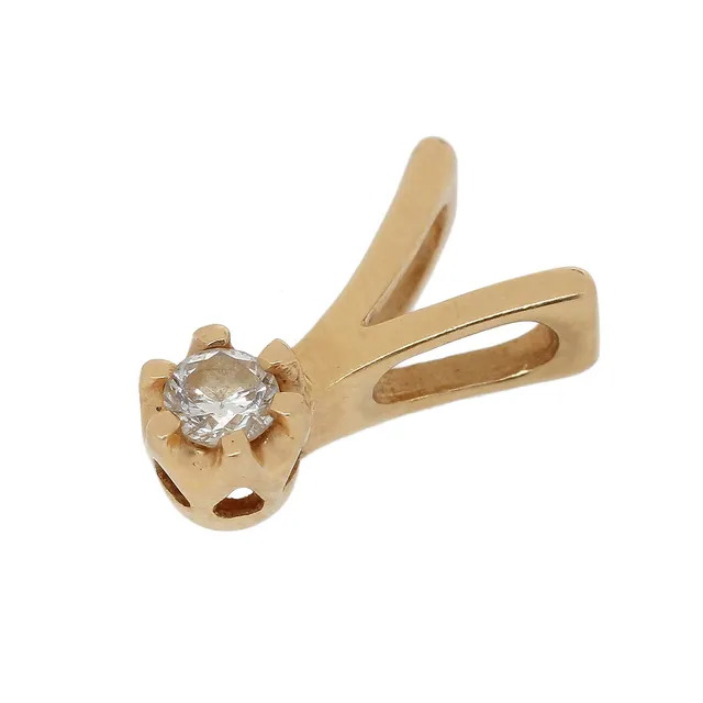 HÄNGE, 18k rödguld med diamant 0,1ct.