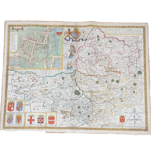 JOHN SPEED. Somersetshire Described, c. 1675 or later.