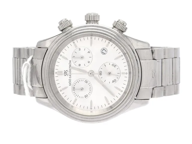 Sjöö Sandström Lady chronograph 36mm no1114 snrSS-1435-1 quartz extra länkdelar cert i box