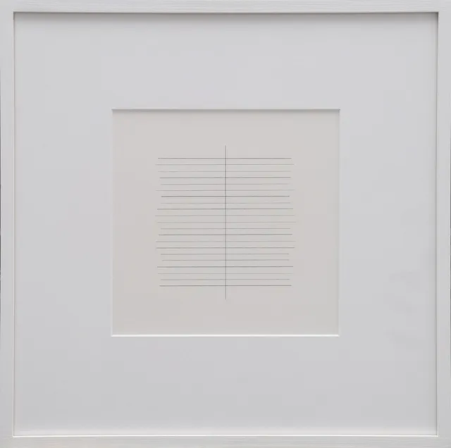 HÅKAN BENGTSSON. KOL PÅ PAPPER, "TILL MINNE AV AGNES MARTIN", SIGNERAD OCH DATERAD 2007.