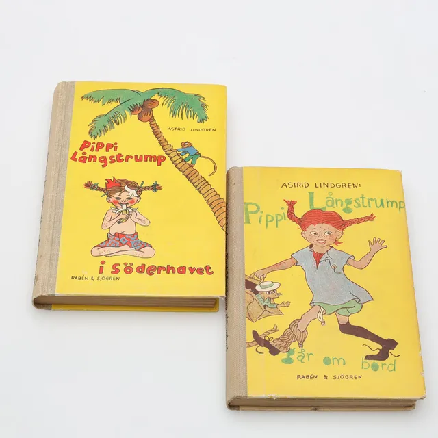 ASTRID LINDGREN. BÖCKER, 2 st, Pippi Långstump.