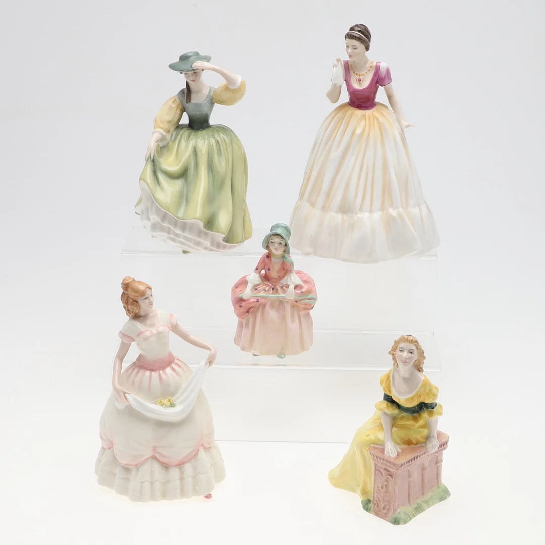 FIVE ROYAL DOULTON LADY FIGURES. — European — Lawrences Auctioneers