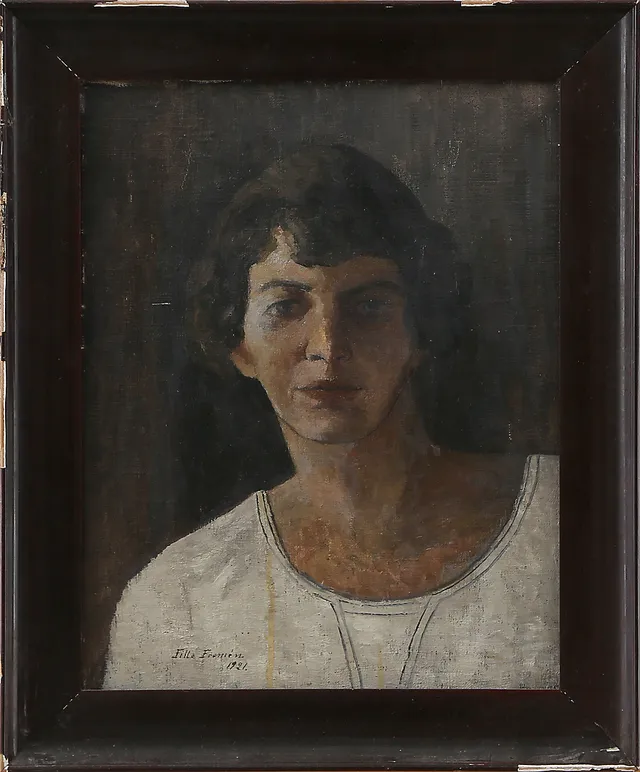 FILLE FROMÉN. Porträtt, olja på duk, signerad och daterad.