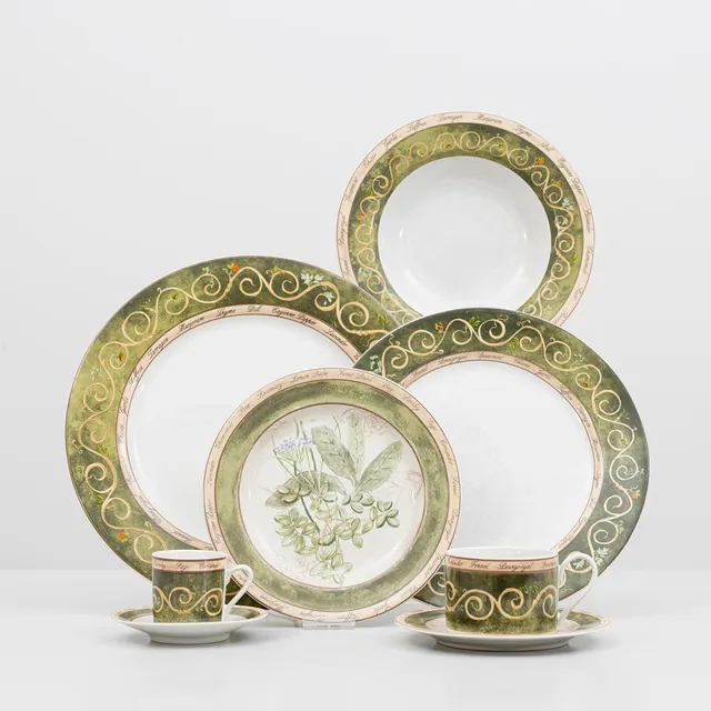 SERVIS, ca 47 delar, porslin, "Bouquet Garni", PTS International / Interiors.