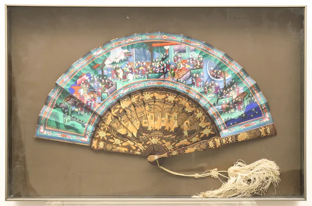 Chinese "thousand faces" fan, second half of the 19th Century.