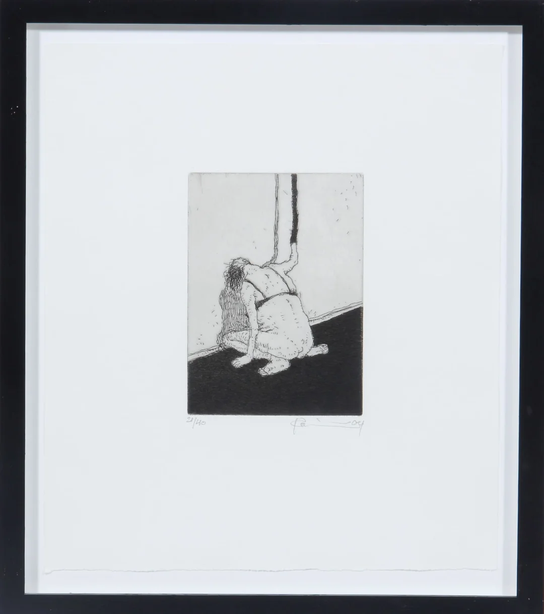 Michael Kvium. 'Black Connection', etching, 2004 — Paintings and sculptures/Prints and photography — Lauritz