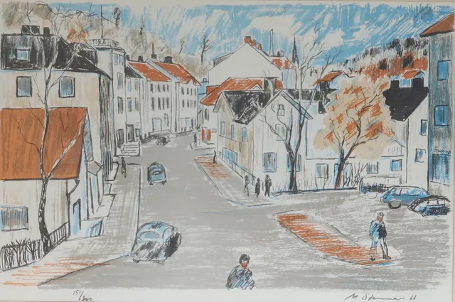 MARTIN STENMAN. Färglitografi, signerad och numrerad.