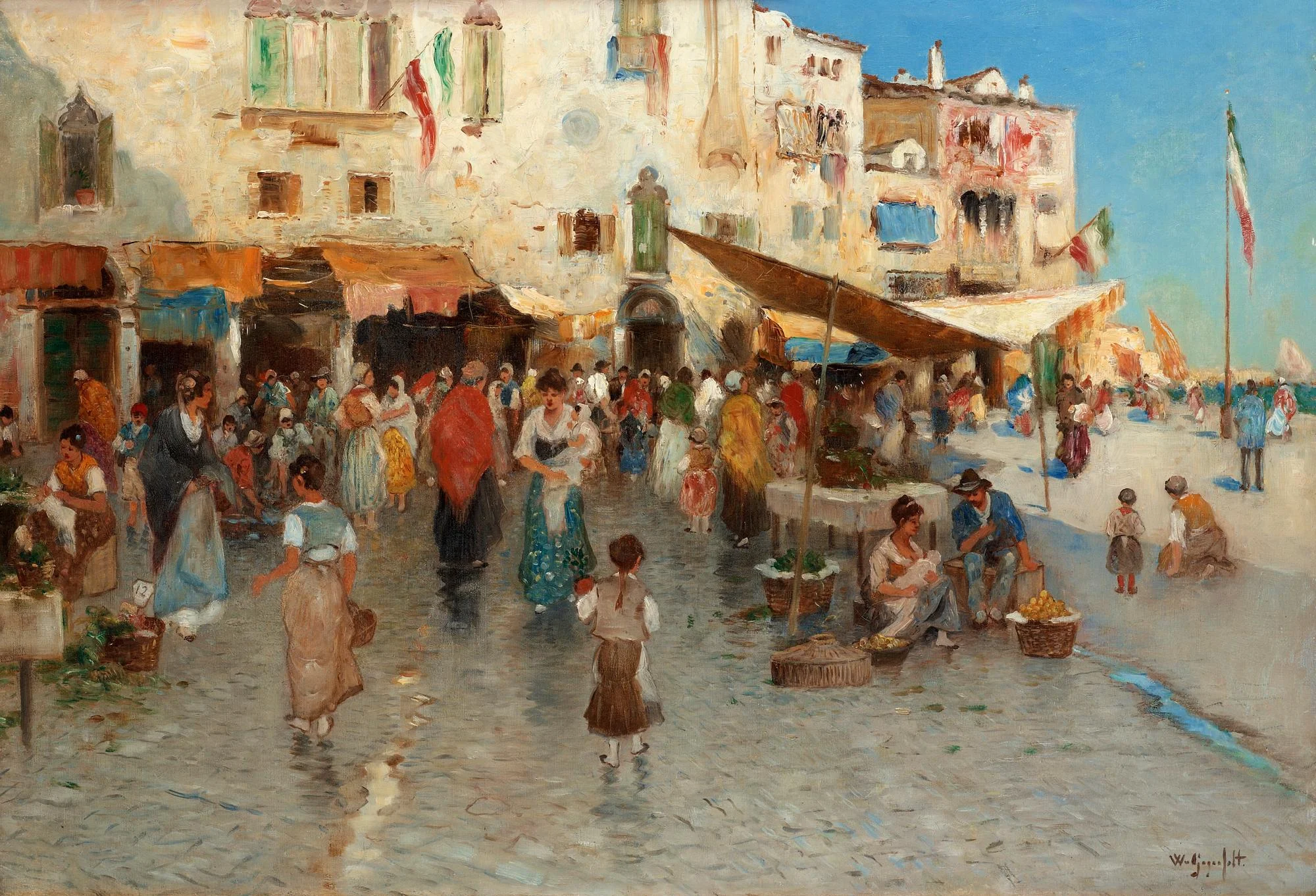 Wilhelm von Gegerfelt, "Fisktorg från Chioggia". — Bukowskis