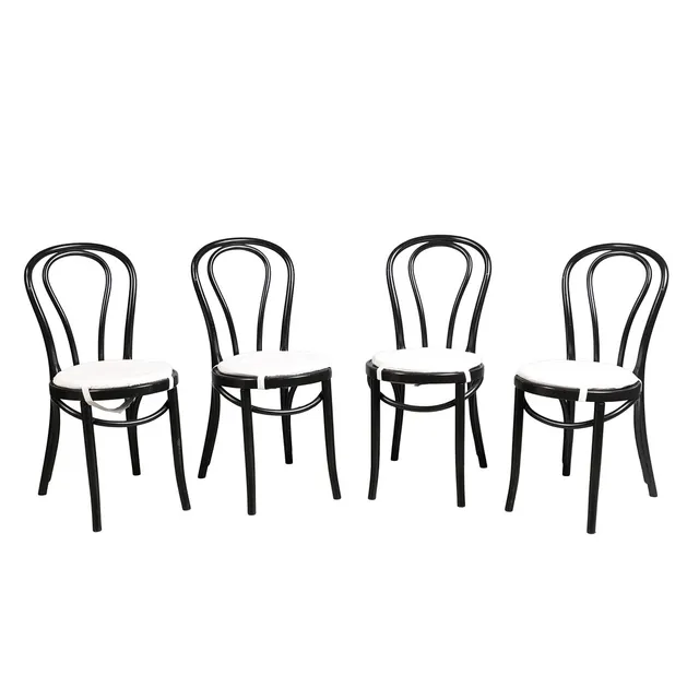 A SET OF FOUR IKEA OGLA CHAIRS (4).