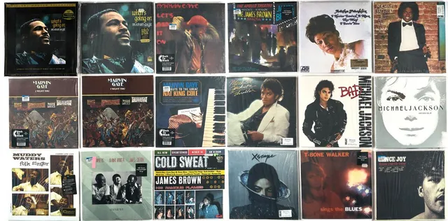 20 LPs. Motown o.a. Marvin Gaye, Muddy Waters, James Brown, Aretha Franklin, Michael Jackson. T-Bone Walker, Vance Joy. (20)