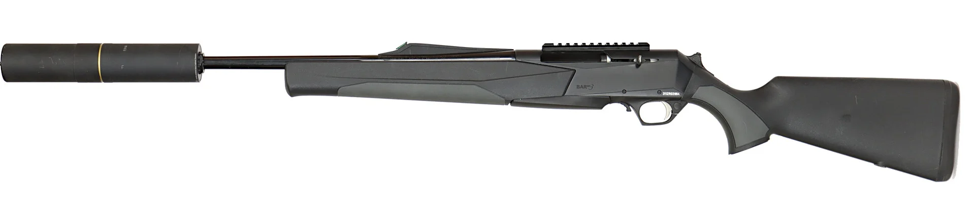 KULGEVÄR MED LJUDDÄMPARE, fabrikat Browning, modell BAR MK3 HC VÄNSTER, kaliber .308W, tillv.nr 311ZR02864, se-nr SE2781038. — Rifles — Walter Borg