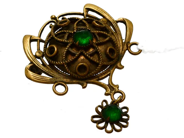 Brosch, bijouteri Jugend-stil, 5,5g 3,5cm