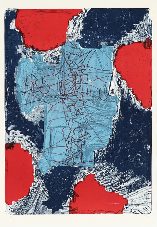Untitled. Signed PK 95, X/XL. Lithograph in colours. Sheet size 95×66 cm.