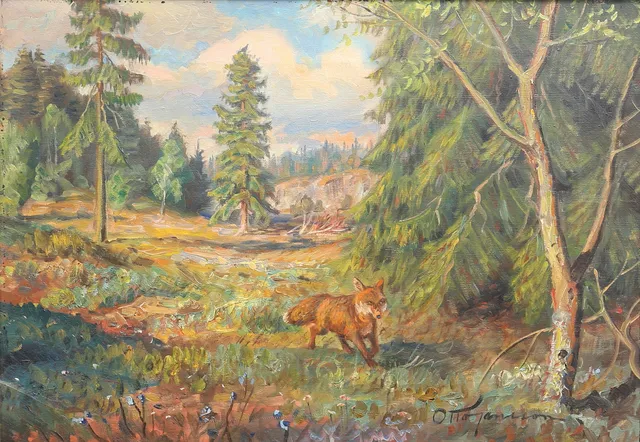 OTTO JANSSON. Olja på duk, signerad.