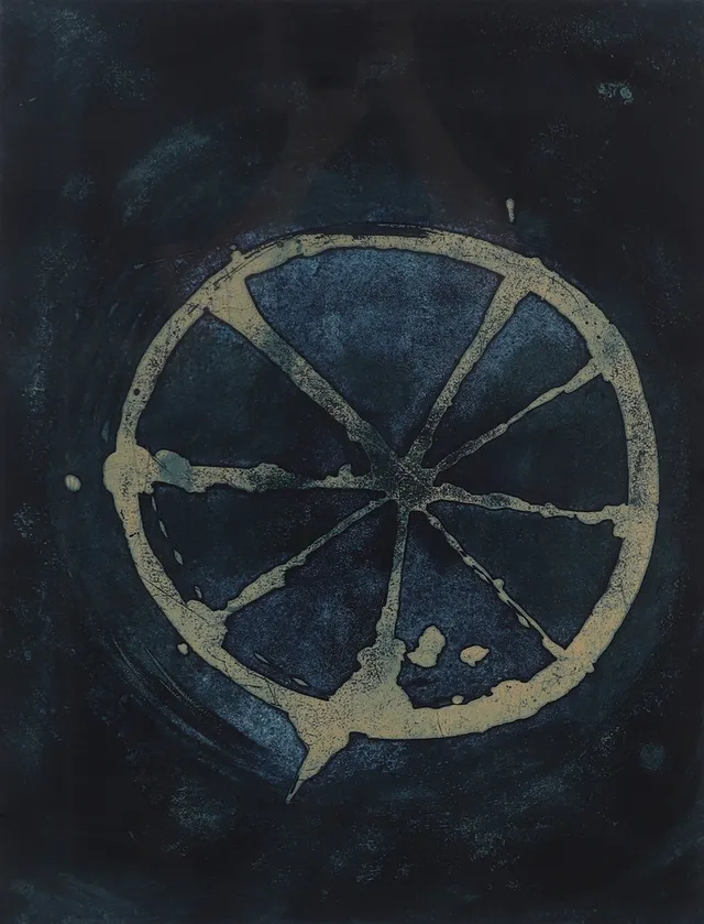 LONE RECHT. "Tidvatten IV", etsning, signerad.