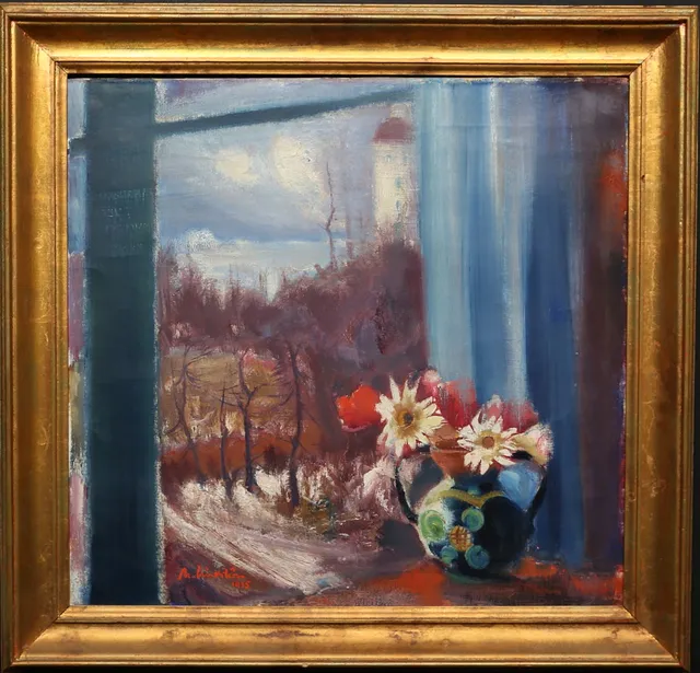 MARTIN LINDSTRÖM. Stilleben. Olja på duk, signerad och daterad 1935.