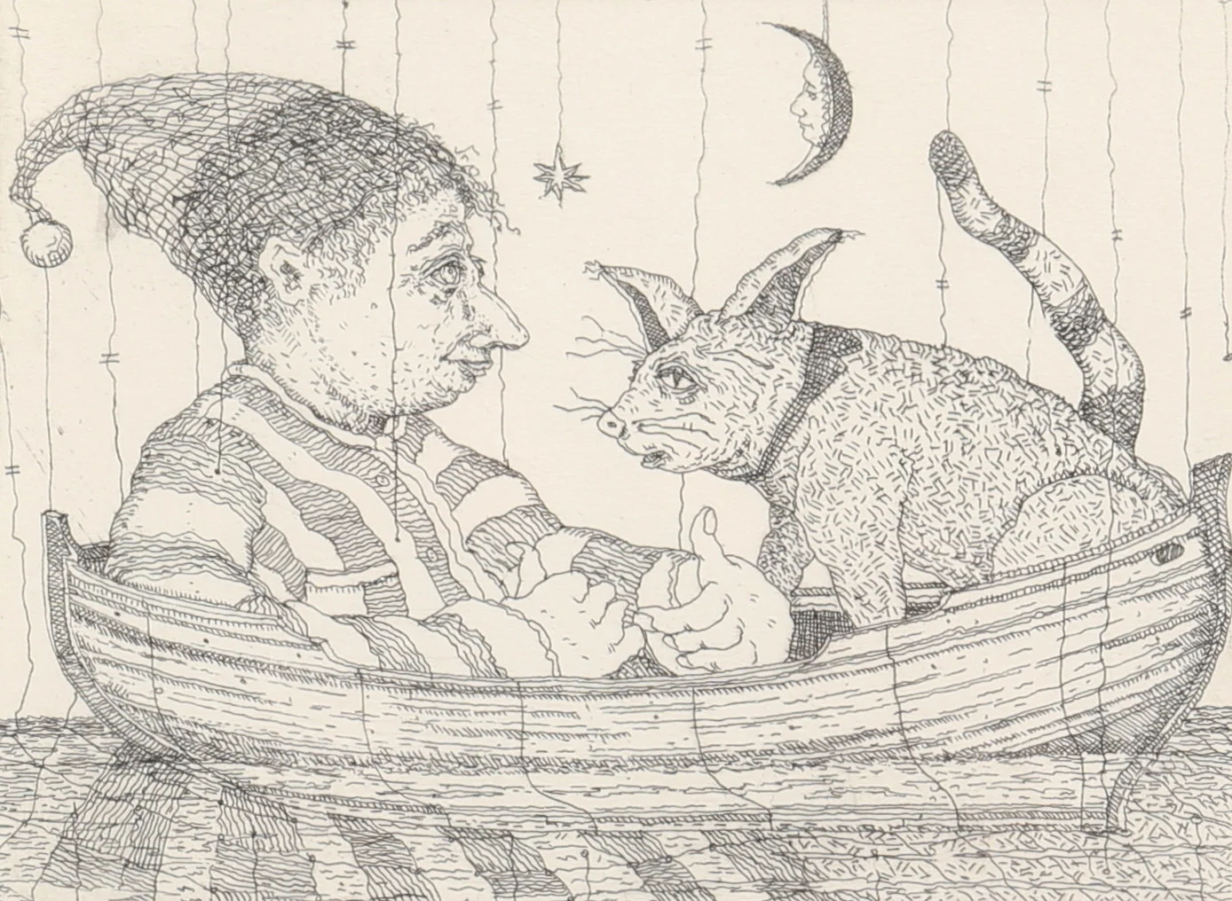 MICHAEL HASKETT. "Dialogue". Litografi, EA, signerad och daterad 88. — Engravings & Prints — Auktionshuset Thelin & Johansson