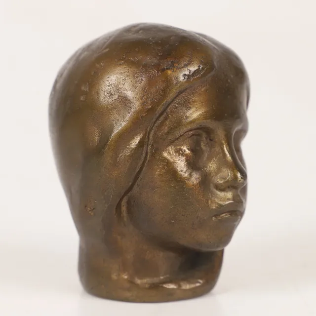 JOHANNES COLLIN. EFTER. Skulptur, "Marie Claire Enfant", brons, signerad.