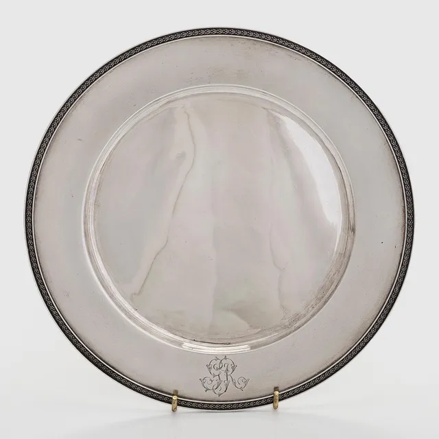 Bricka, silver, S:t Petersburg 1894. Mästarstämpel P.L.