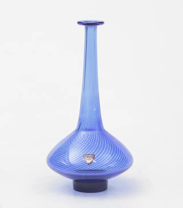OLLE ALBERIUS. VAS, glas, Orrefors, slipgraal, signerad, 1986.