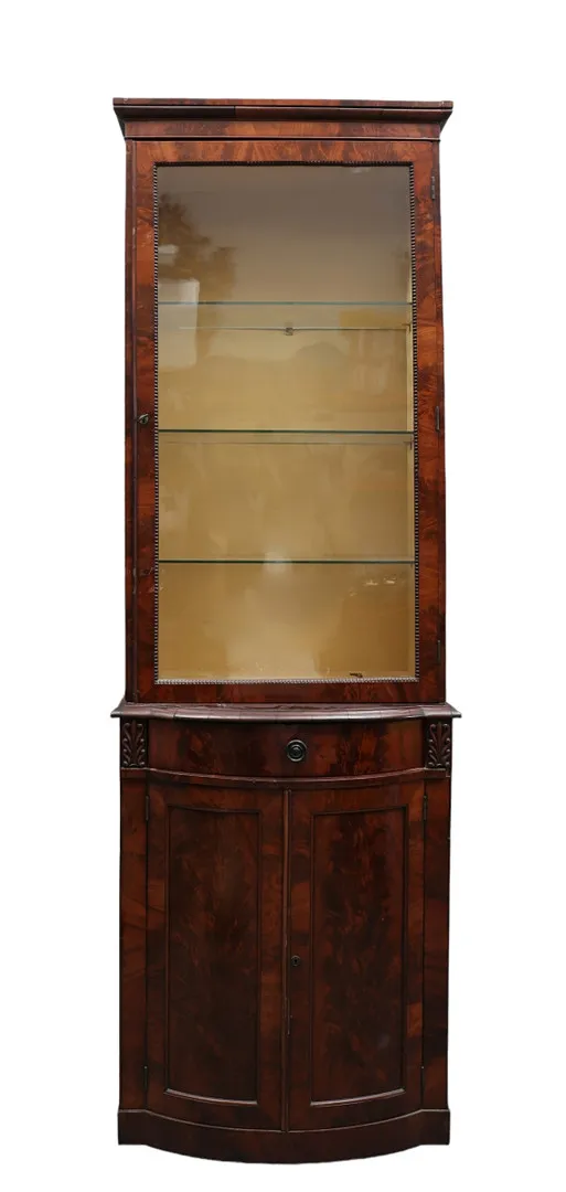 Victorian mahogany display cabinet, second half of the 19th century.
