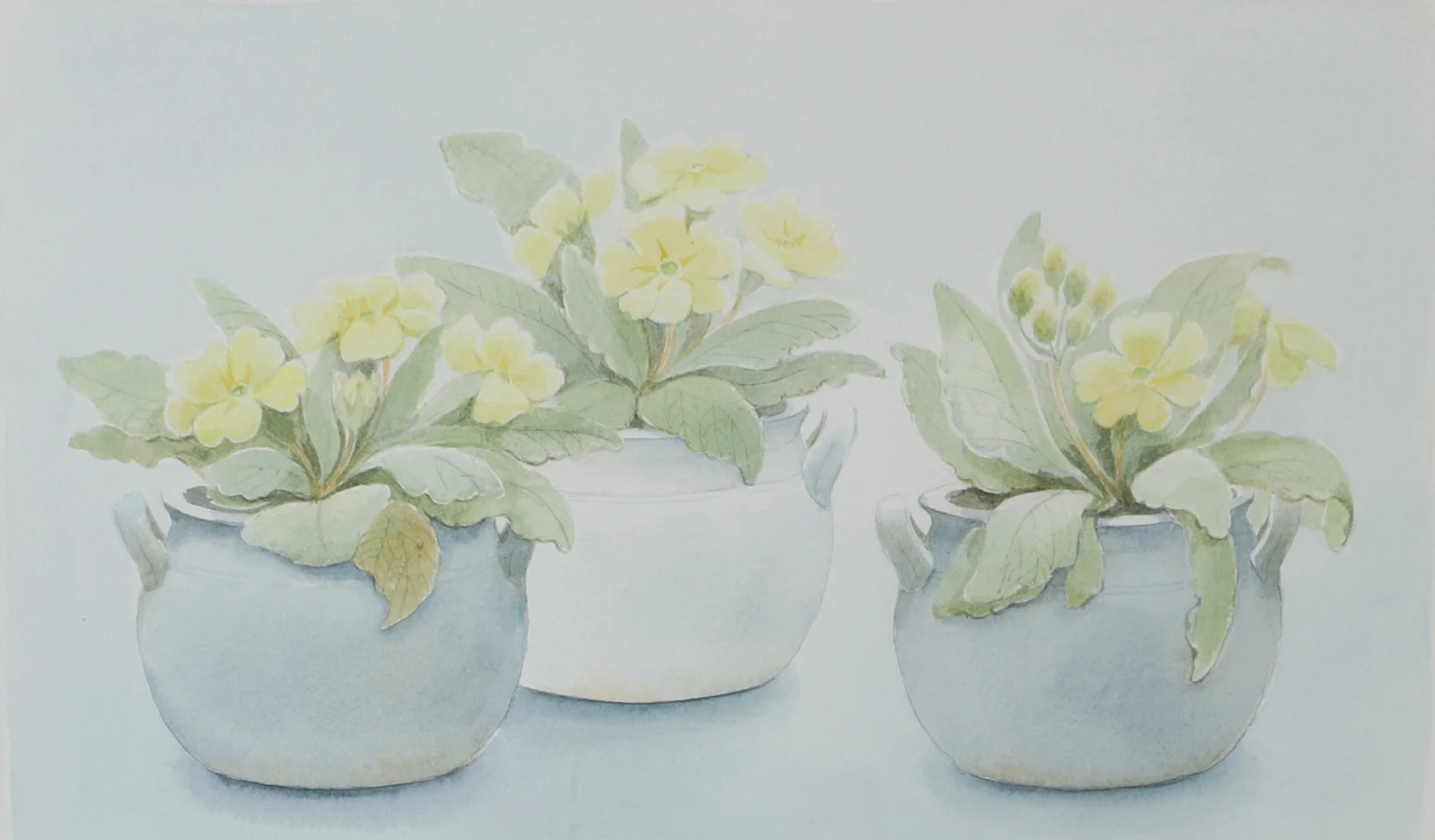BRITT FRYKSTRAND FAJERSSON. Blomsterstilleben, akvarell, signerad -82. — Paintings — Helsingborgs Auktionskammare