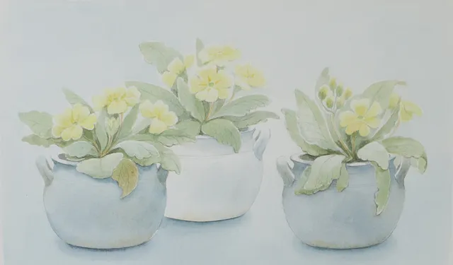 BRITT FRYKSTRAND FAJERSSON. Blomsterstilleben, akvarell, signerad -82.