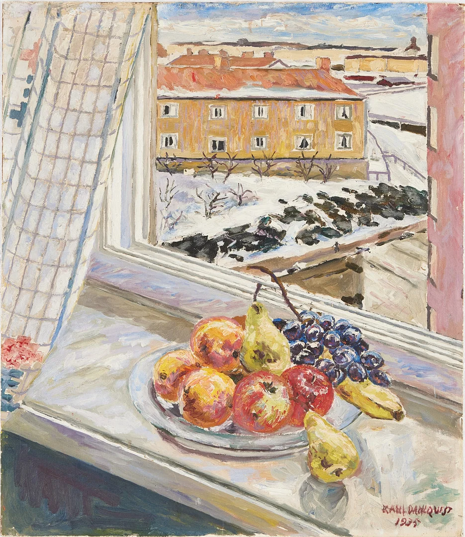 KARL DAHLQVIST. Fruktstilleben, vinter. — Paintings — Stockholms Auktionsverk Magasin 5
