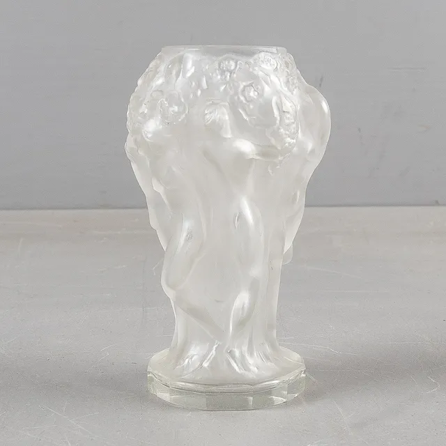 FRANTISEK PAZOUREK. Vas, "Ingrid", glas, Curt Schlevogt Gablonz, Bömen, Tjeckoslovakien, Art Deco, 1920/30-tal.