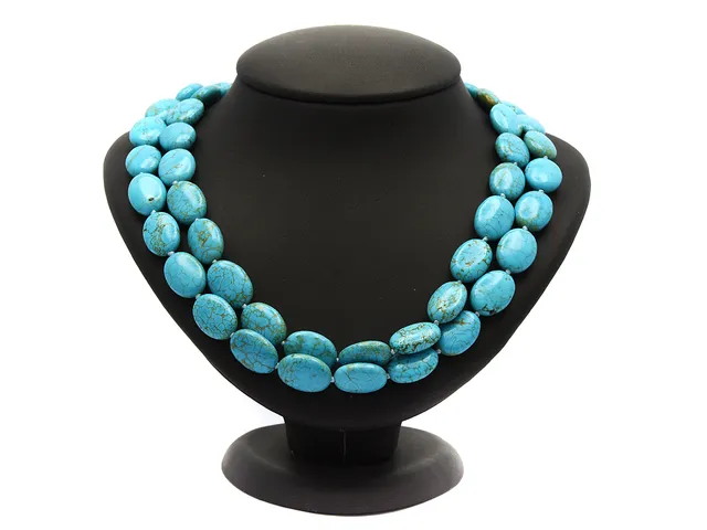 COLLIER, howlit, 2 rader, längd 46 - 56 cm, vikt 124,3 g.