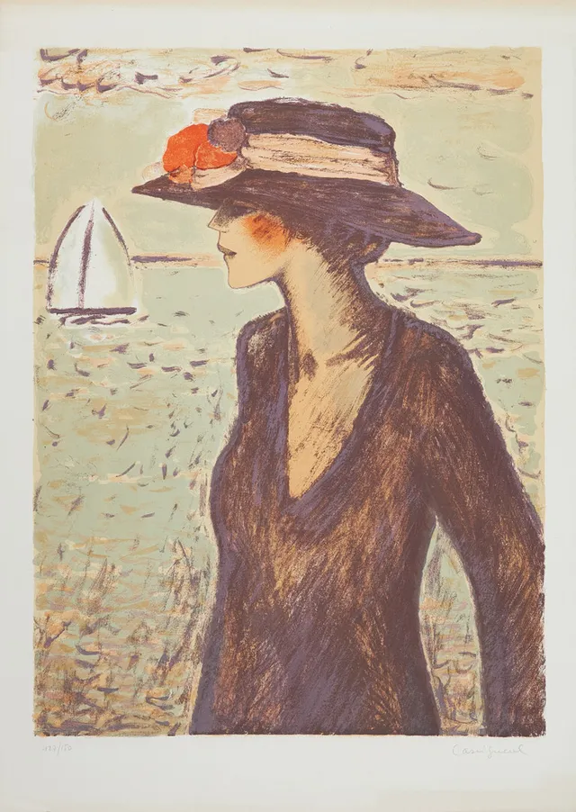 JEAN- PIERRE CASSIGNEUL (FRANKRIKE FÖDD 1935). "Nathalie à la Fleur Rouge", signerad och numrerad 127/150.