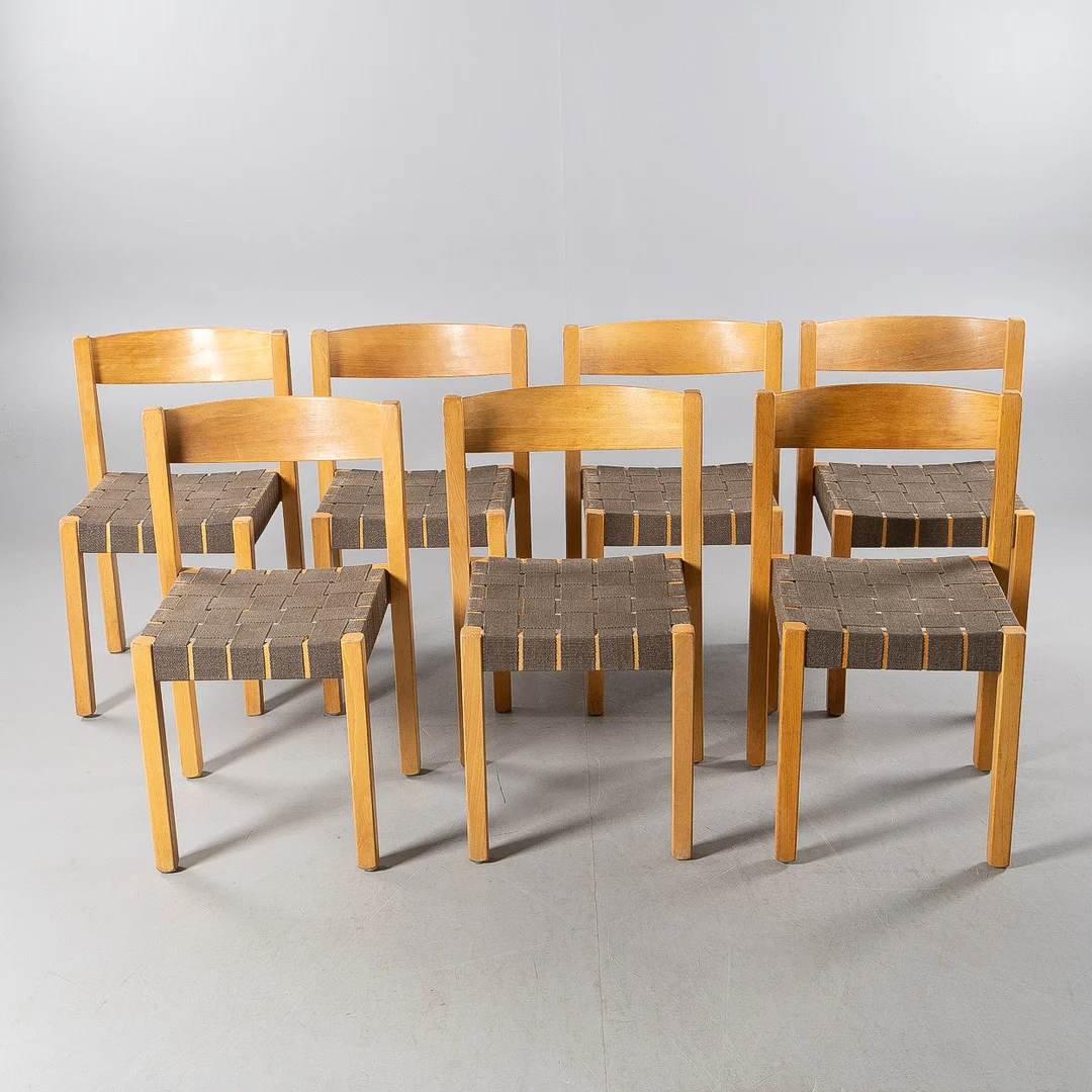 AXEL LARSSON. Stolar, 7 stycken, "S-312", Balzar Beskow AB. — Armchairs & Chairs — Stockholms Auktionsverk Helsingborg