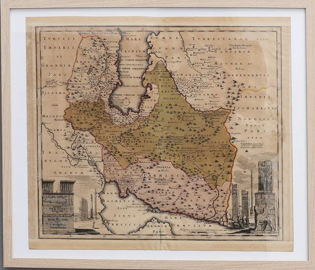 ANTIK KARTA.DEN TYSKE KARTOGRAFEN CHRISTOPHER WEIGELS KARTA ÖVER PERSIEN 1718.
