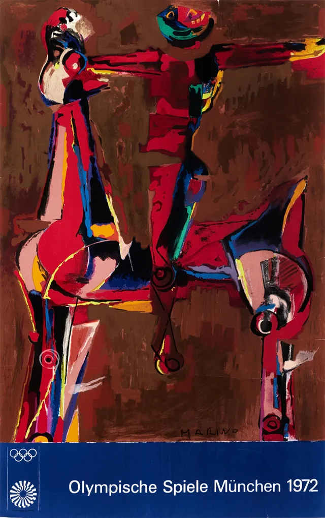 MARINO MARINI. Olympische Spiele München 1972, affisch.