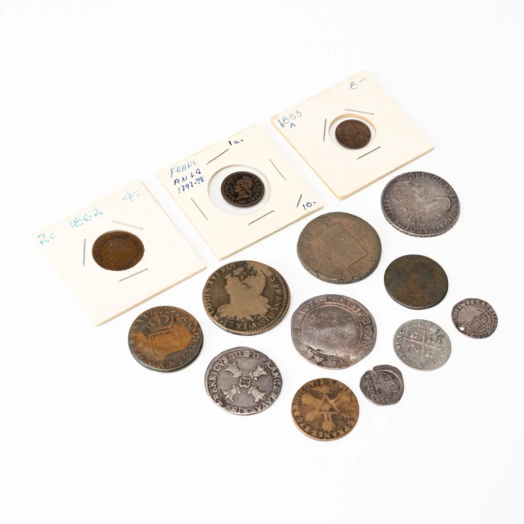 SAMLING MYNT, mest koppar, Frankrike, England, Mexiko, 1500-1800-tal. — Coins & Banknotes — Auktionshuset Kolonn
