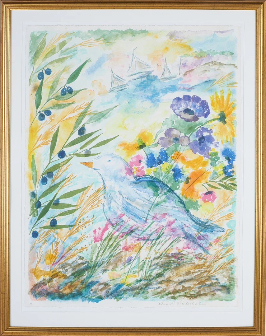 LENA LINDERHOLM. färglitografi, signerad samt märkt EA. — Engravings & Prints — Stockholms Auktionsverk Sickla