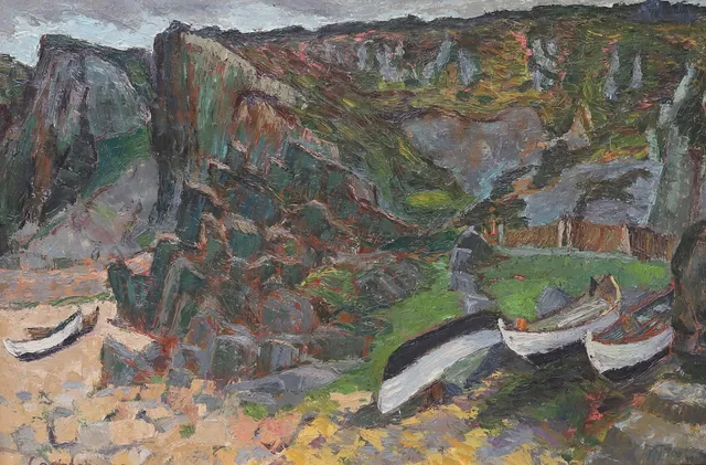 GEORG LODSTRÖM. "Hovs Hallar", olja på duk, signerad och daterad -53.
