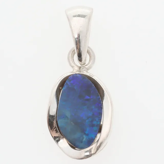 HÄNGE, blå opal & sterlingsilver.
