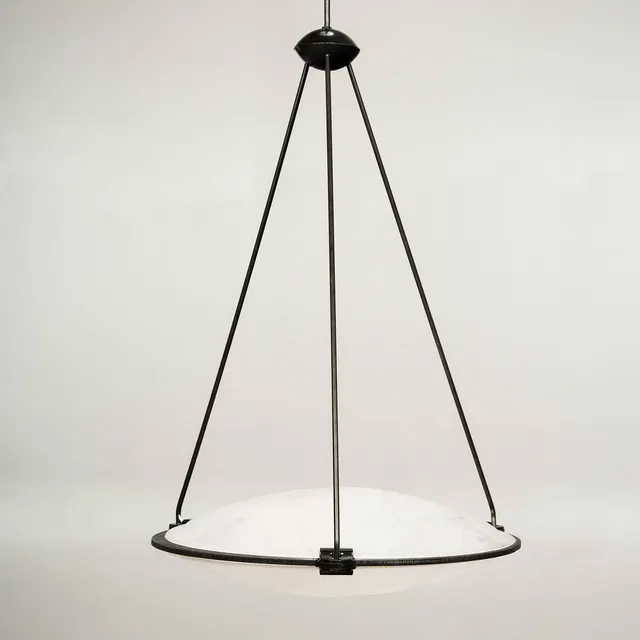 KARIN TYREFORS. Taklampa "UFO", Atelje Lyktan Åhus. Metall, Glas.