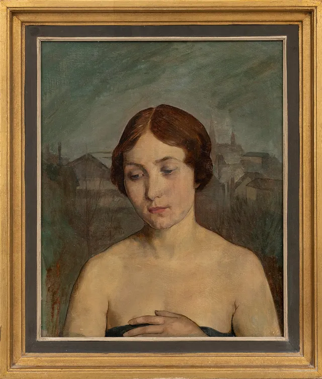SAM UHRDIN. Olja på duk, Porträtt av kvinna, signerad, 1920.