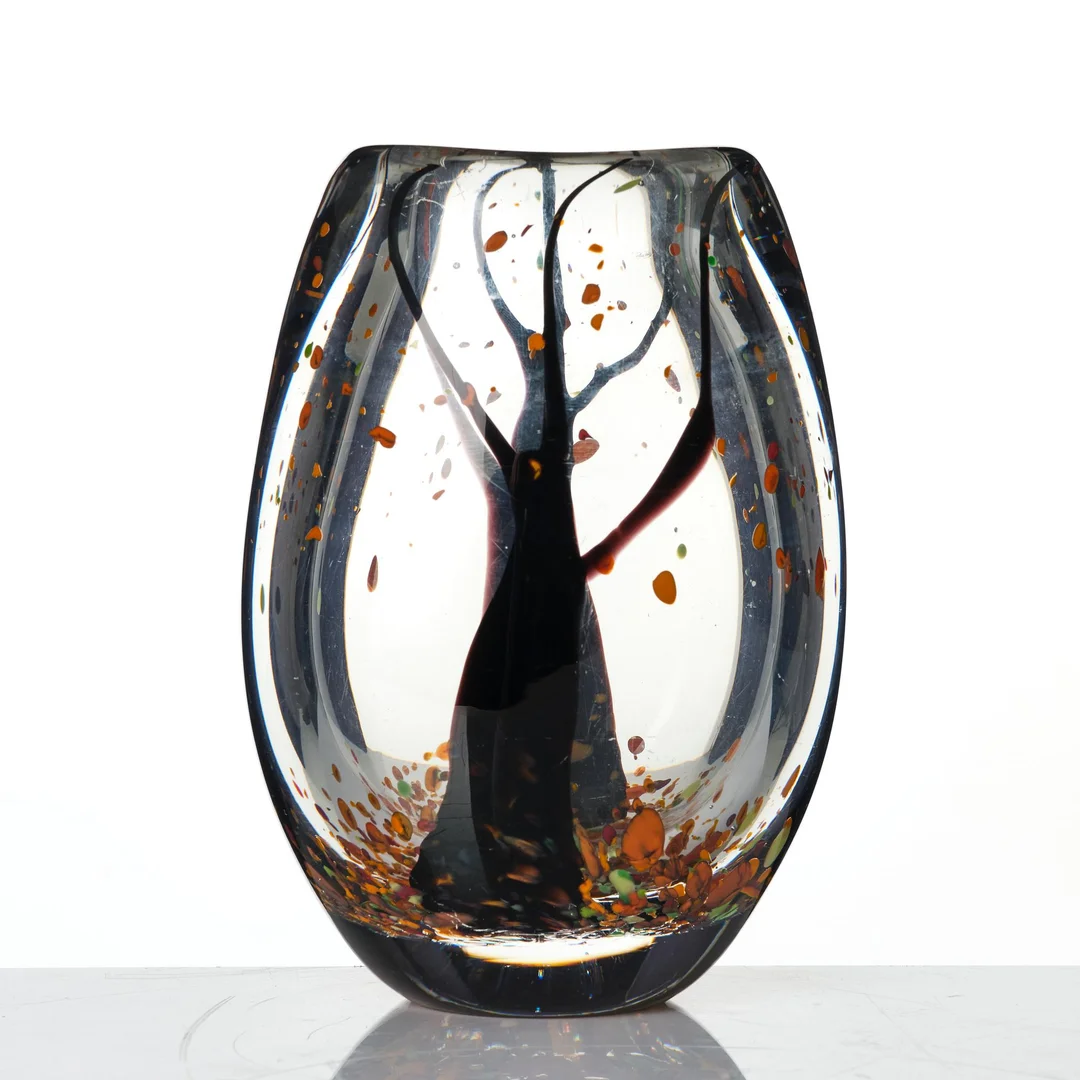 Vicke Lindstrand, vas, glas, "Höst", Kosta, 1950-60-tal. — Design/Glas — Bukowskis