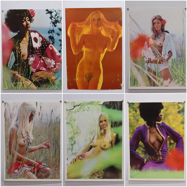 PLANSCHER, kvinnomodeller, Wagner Graphic A/S, fotograf Wulff, Danmark, 1970-tal, 6 st.