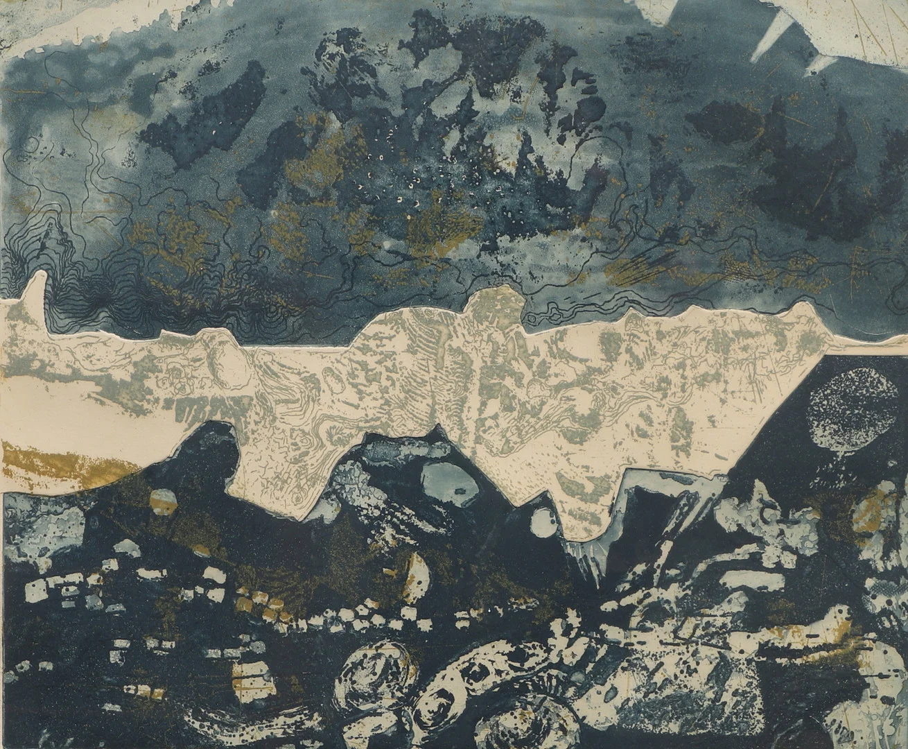 JOSEF SCHIBLI. Färgetsning, "Berghäll", signerad och numrerad 23/30. — Engravings & Prints — Ekenbergs Auktioner