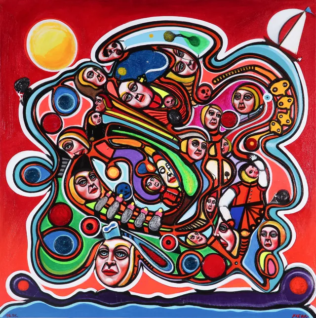 Juan Carlos Fierro. Figure composition