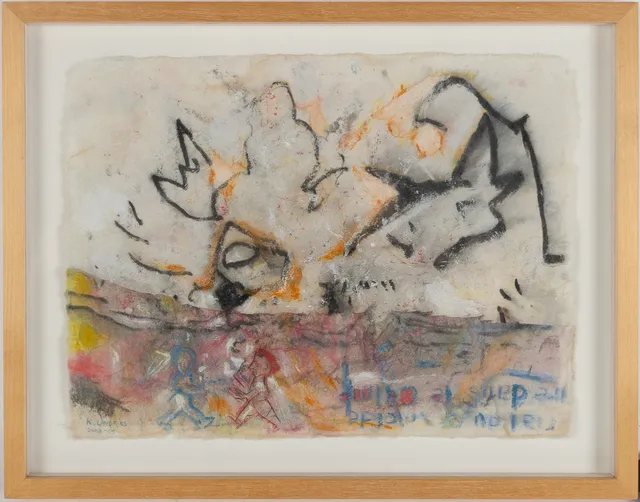 KENT LINDFORS (FÖDD 1938). Komposition, blandteknik på papper.